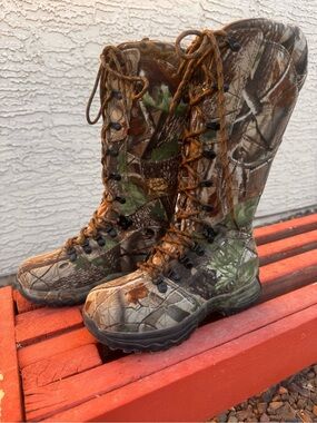 RedHead 16-Inch Waterproof Camo Lace Up Snake Boots Women's Size 6.5 Med